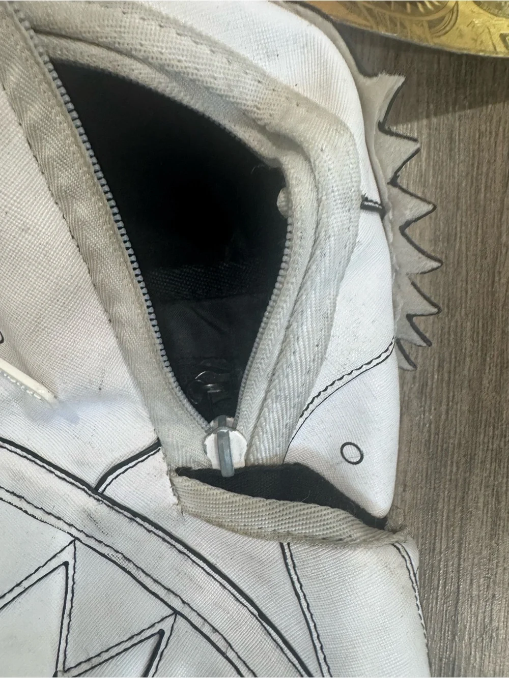 White Graphic Sharkmouth Backpack - Men